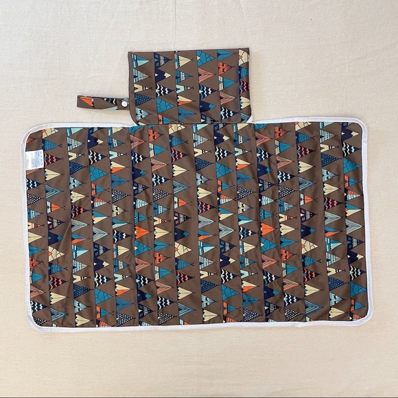 Boho Gender Neutral Teepee Foldable Travel Changing Pad - Picture 2 of 7